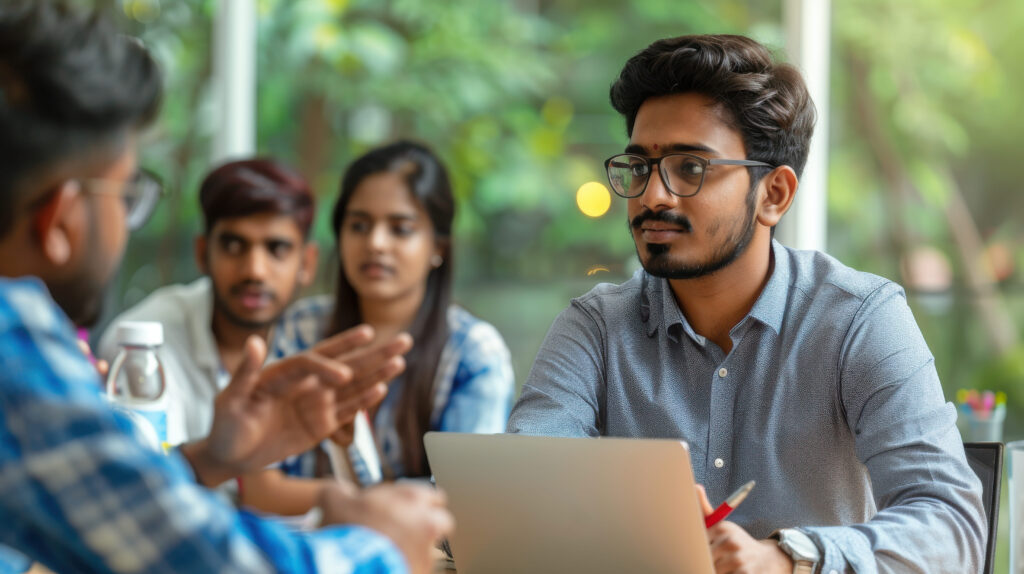 Young student using a laptop in a study area, demonstrating the ease of B.Tech credit transfer processes.